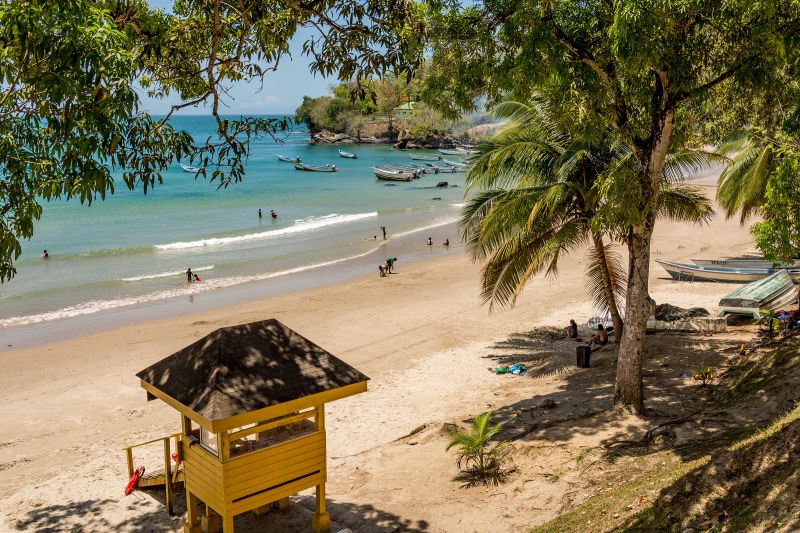 Las Cuevas is the largest beach on Trinidad's north coast.