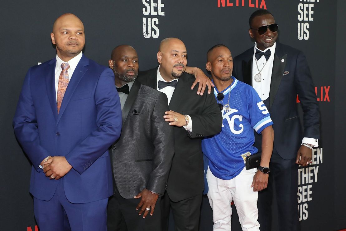 This May 2019 photo shows Kevin Richardson, Antron Mccray, Raymond Santana Jr., Korey Wise and Yusef Salaam, collectively known as the 