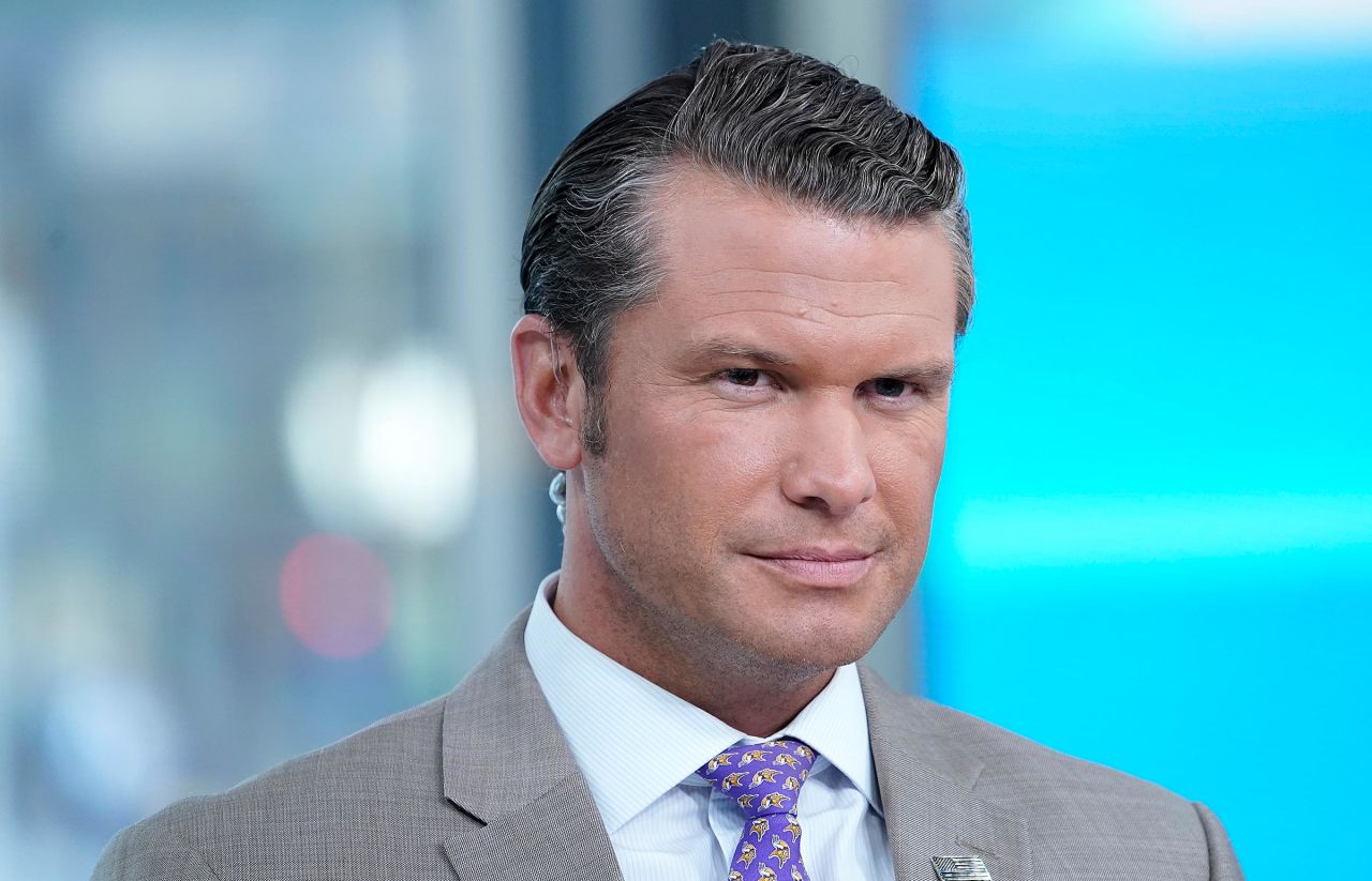 Fox anchor Pete Hegseth interviews entrepreneur and venture capitalist Peter Thiel during "FOX & Friends" at Fox News Channel Studios on August 9, 2019 in New York City.