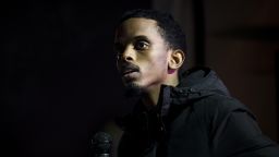 This 2020 photo shows Omar Fateh during a vigil for Dolal Idd in Minneapolis, Minnesota.