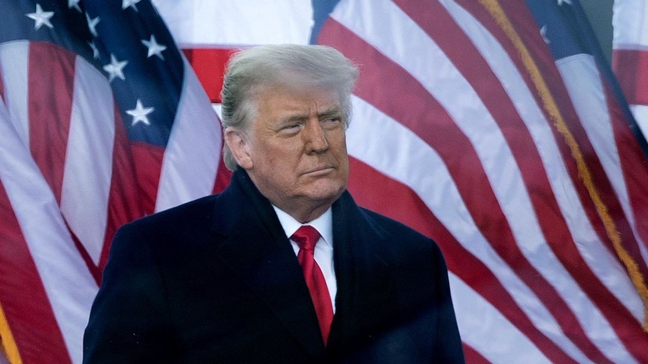 President Donald Trump speaks to supporters from The Ellipse near the White House on January 6, 2021, in Washington, DC.