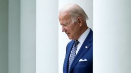 President Joe Biden arrives to speak in the Rose Garden of the White House on May 13, 2022 in Washington, DC.