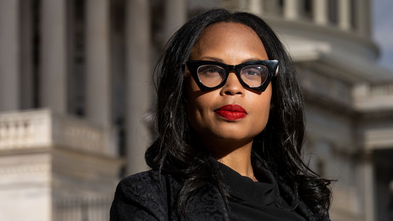 Dr. Sesha Joi Moon, Director of the House of Representatives Office of Diversity and Inclusion, poses outside the U.S. Capitol in Washington on Tuesday, September 13, 2022. 
