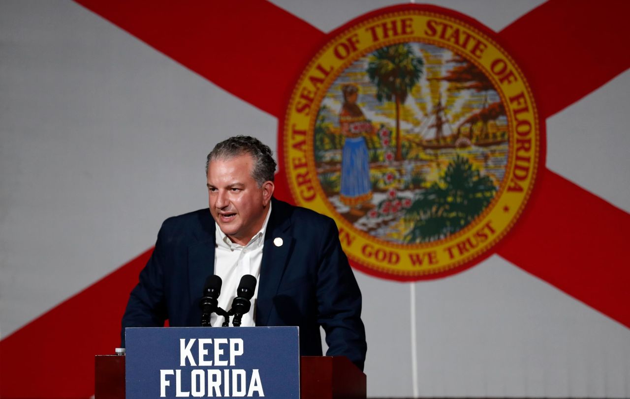 In this November 2022 photo, Jimmy Patronis speaks in Orlando, Florida.