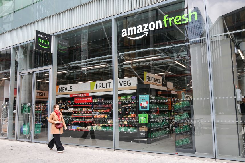 An Amazon Fresh store in central London, pictured on April 19, 2023.