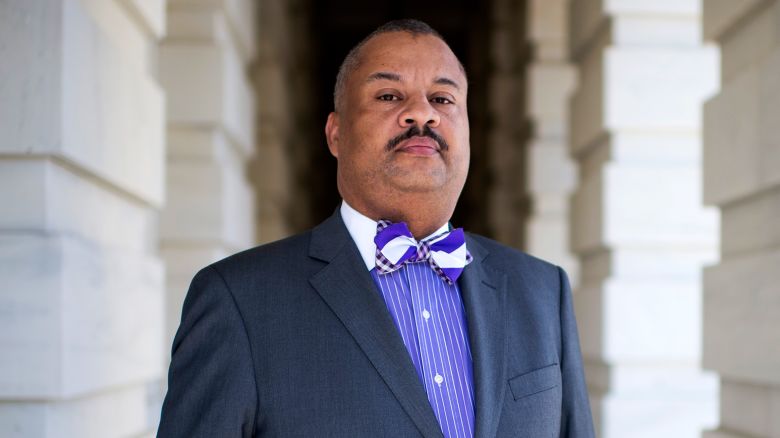 In this 2012 photo, congressional candidate Donald Payne Jr. is photographed outside of the US Capitol in Washington, DC.