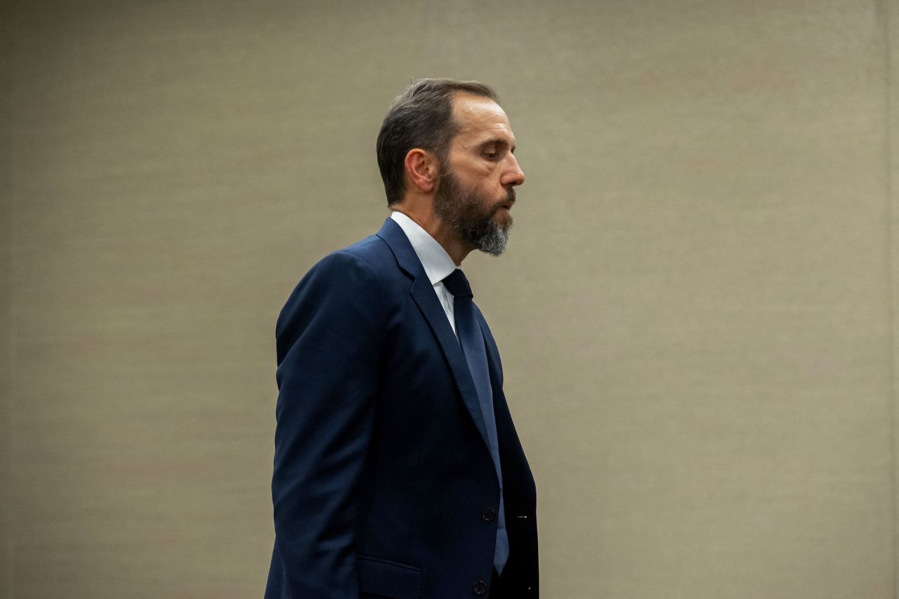 Special counsel Jack Smith arrives to speak to members of the media at the US Department of Justice building in Washington, DC, on August 1, 2023. 