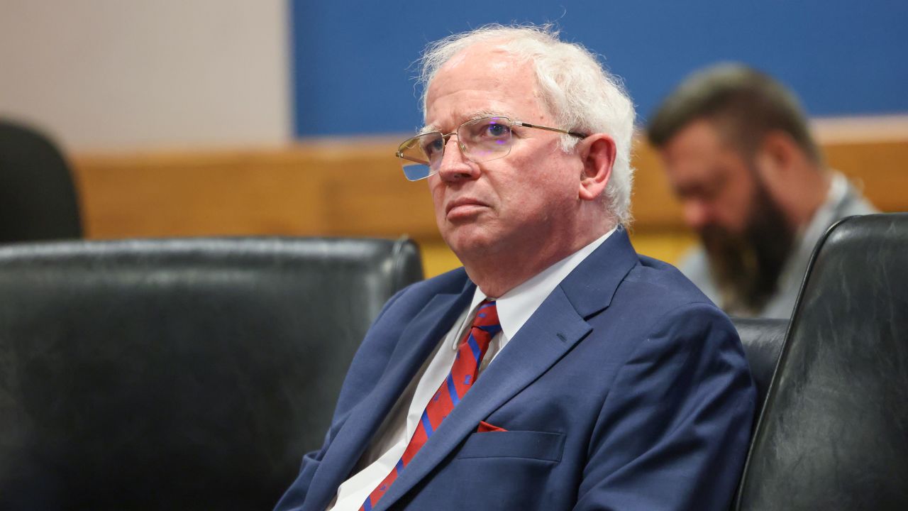 John Eastman sits in Fulton Superior Court in Atlanta during a hearing on January 19.