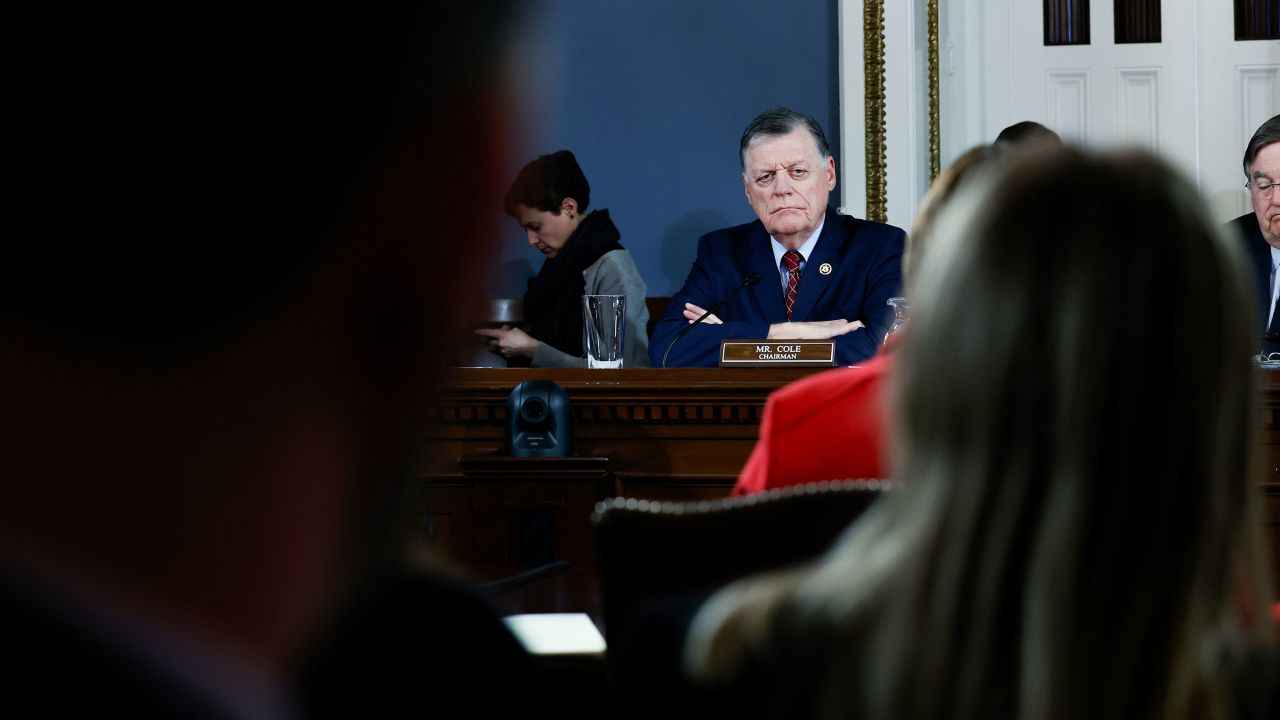 House Rules Committee Chairman Tom Cole listens during a House Rules Committee hearing at the US Capitol Building on February 5 in Washington, DC. 