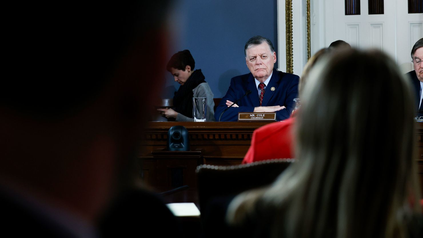 House Rules Committee Chairman Tom Cole listens during a House Rules Committee hearing at the US Capitol Building on February 5 in Washington, DC. 