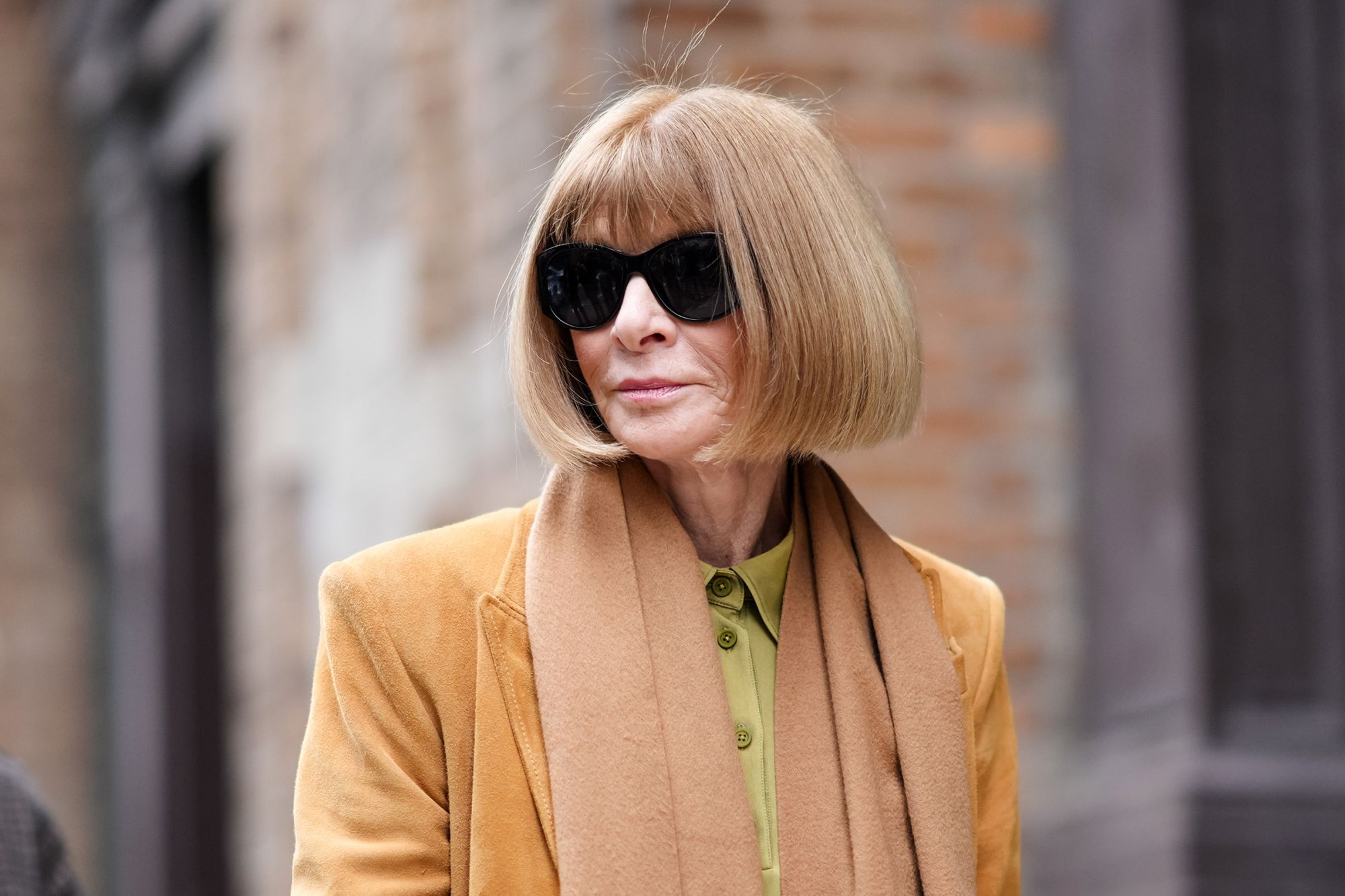 In this February 2024 photo, Anna Wintour is seen during New York Fashion Week in New York City.