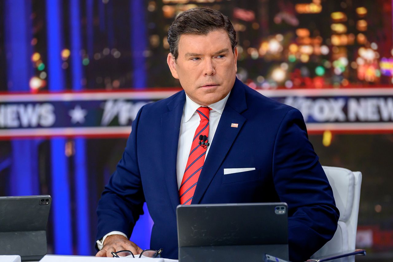 Bret Baier attends Fox News' Super Tuesday 2024 primary election coverage at Fox News Channel Studios on March 5 in New York City. 