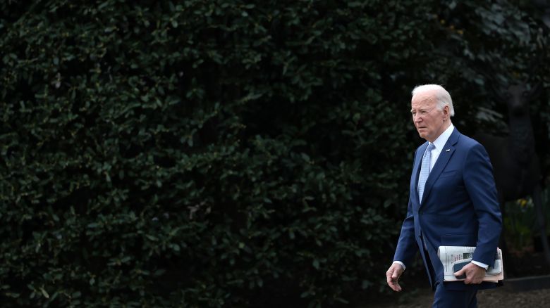 President Joe Biden departs the White House March 22 in Washington, DC. 