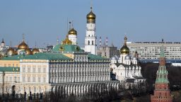 A view shows the Kremlin in downtown Moscow on March 27.