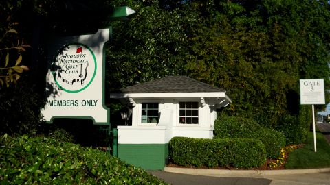 A view of a Members Only sign outside of Augusta National Golf Club prior to the 2024 Masters Tournament on April 7, in Augusta, Georgia.