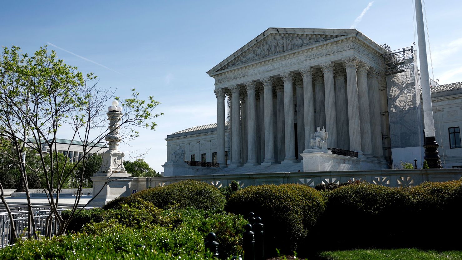 The US Supreme Court Building is seen on April 23, in Washington, DC. 