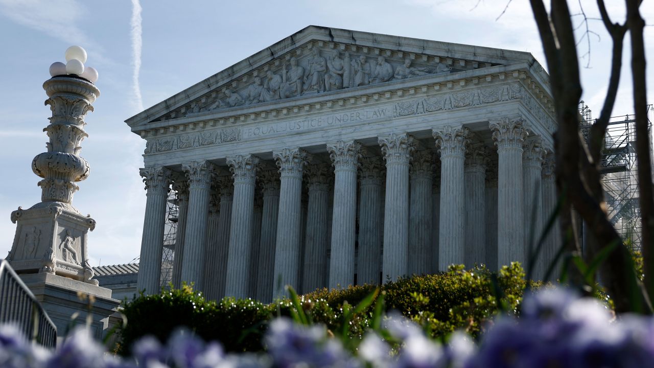 The US Supreme Court Building is seen on April 23 in Washington, DC.