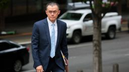 Former Binance CEO Changpeng "CZ" Zhao arrives at federal court in Seattle, Washington, on April 30, 2024. Changpeng Zhao, the founder and former chief executive of Binance, the world's largest cryptocurrency exchange, was sentenced today to four months in prison after he pleaded guilty to violating laws against money laundering.