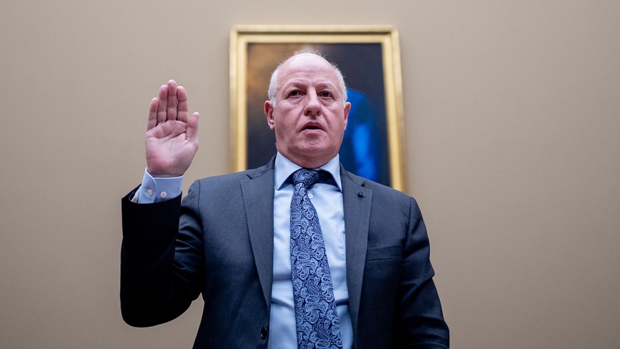 EcoHealth Alliance President Dr. Peter Daszak is sworn in during a House Select Subcommittee hearing on the Coronavirus Pandemic on Capitol Hill on May 1, in Washington, DC.