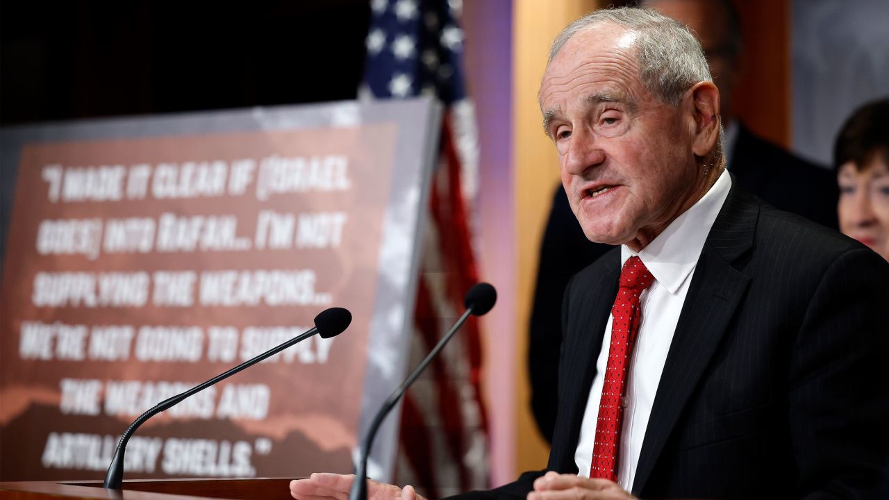 Sen. James Risch speaks during a news conference with fellow Republican senators at the US Capitol on May 9, in Washington, DC.