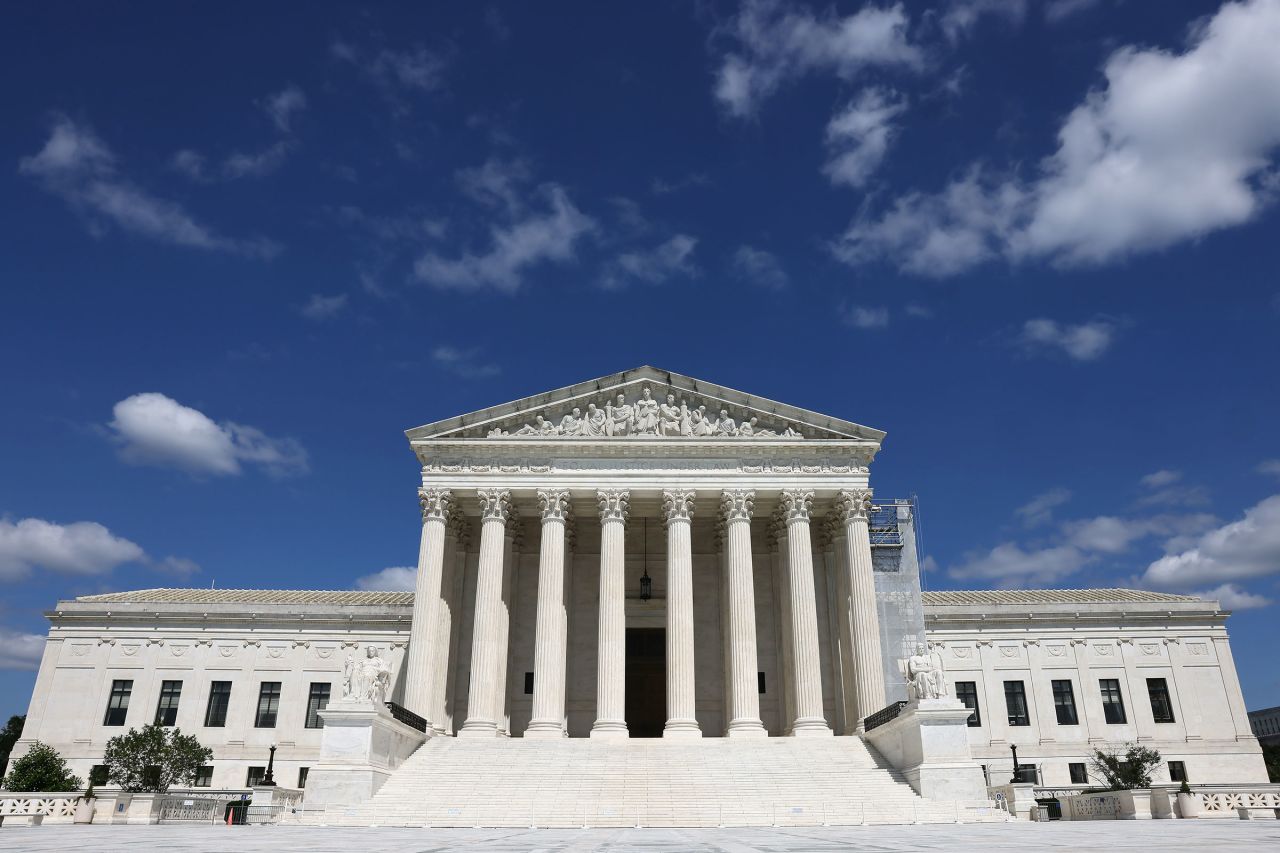 The US Supreme Court building prior to a roundtable discussion on Supreme Court Ethics conducted by Democrats of the House Oversight and Accountability Committee at the Rayburn House Office Building on June 11 in Washington, DC. 