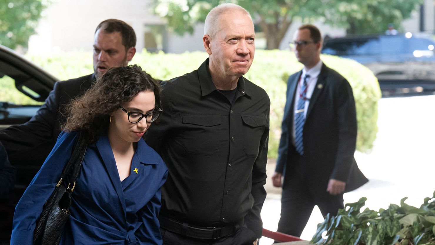 Israeli Defense Minister Yoav Gallant arrives at the US Department of State ahead of a meeting with US Secretary of State Antony Blinken in Washington, DC on June 24.