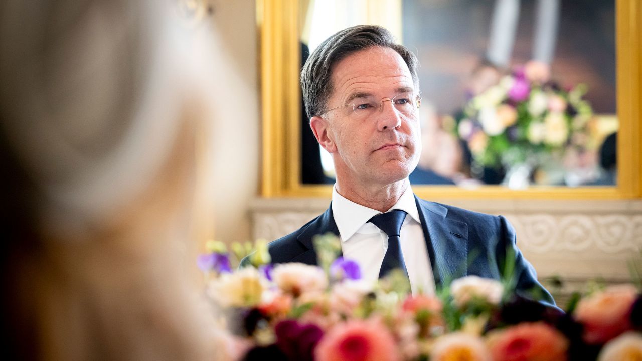 Dutch Prime Minister Mark Rutte during an official lunch at Noordeinde Palace on June 24 in The Hague, Netherlands. 