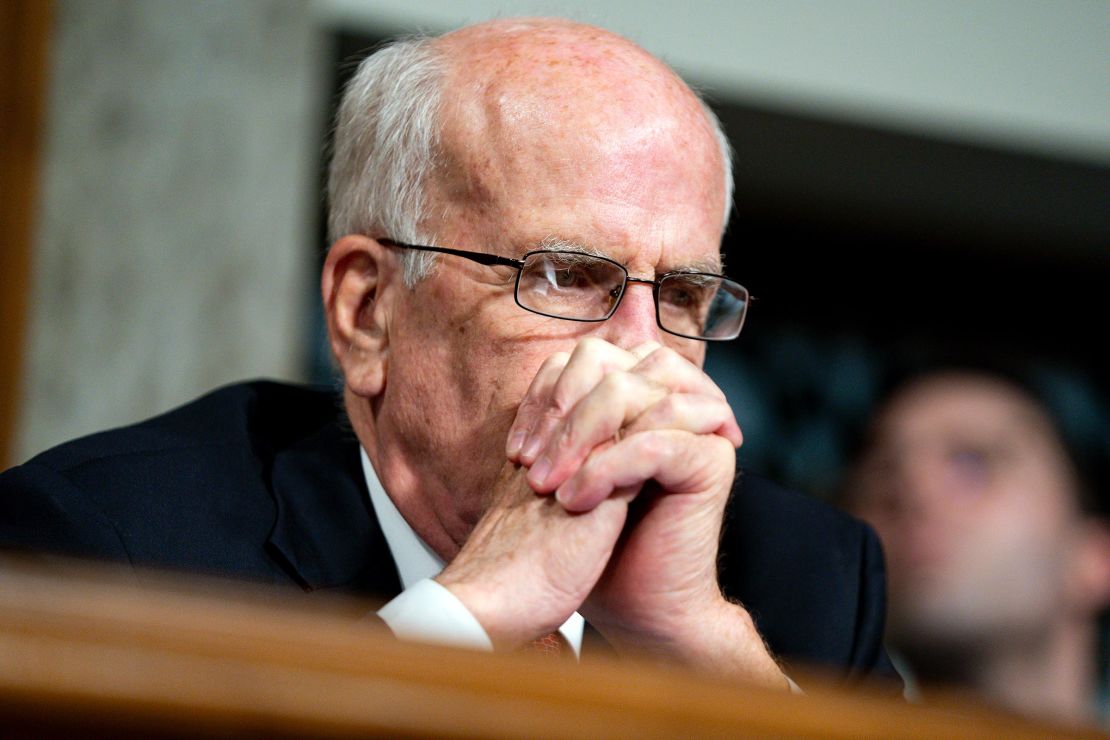 Sen. Peter Welch looks on during a Senate Judiciary Committee hearing at the U.S. Capitol on July 11, 2024 in Washington, DC.