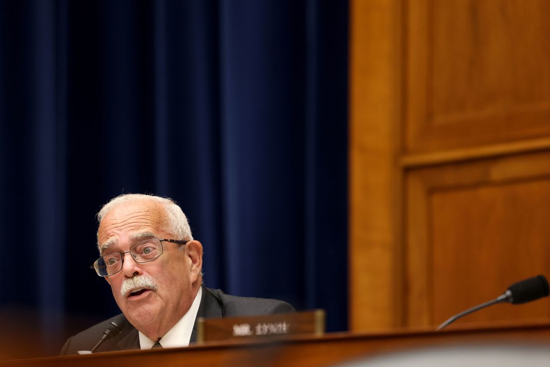 Rep. Gerry Connolly during a House Oversight and Accountability Committee hearing in Washington, DC, on Monday, July 22, 2024.