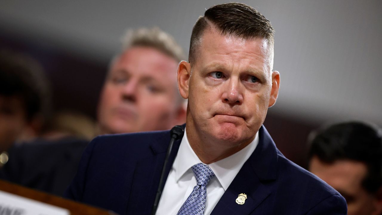 Acting US Secret Service Director Ronald Rowe Jr. testifies before a joint hearing of the Senate Judiciary and Homeland Security and Government Affairs committees in the Dirksen Senate Office Building on Capitol Hill on July 30, 2024 in Washington, DC. 