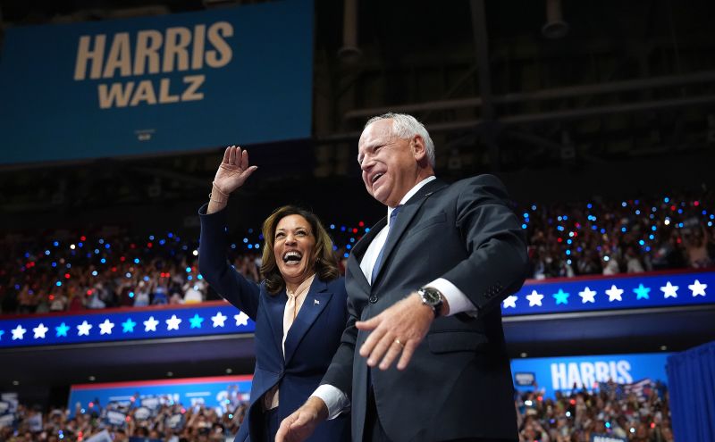 Harris And Walz To Sit With CNN For Exclusive First Joint Interview   C Gettyimages 2165600543 