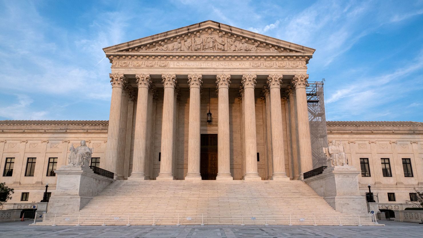 The afternoon sun shines on the US Supreme Court on August 25, in Washington, DC.