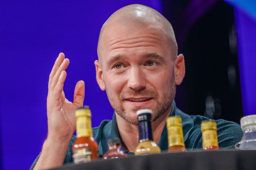 Sean Evans, host of Hot Ones, during the Bloomberg Screentime event in Los Angeles, California, on October 10, 2024.