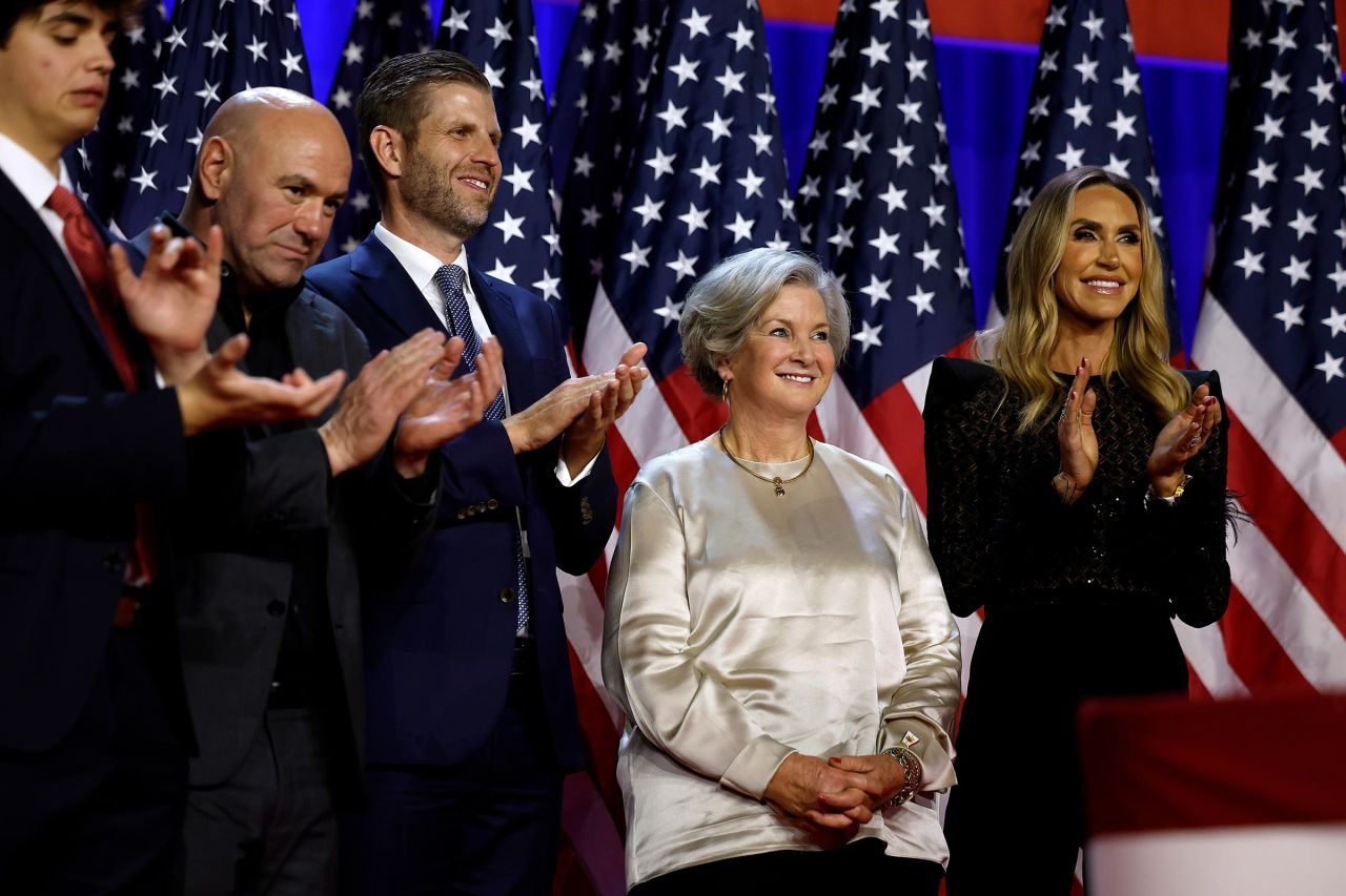 Susie Wiles, second from right, at an election night event at the Palm Beach Convention Center on November 6 in West Palm Beach, Florida.