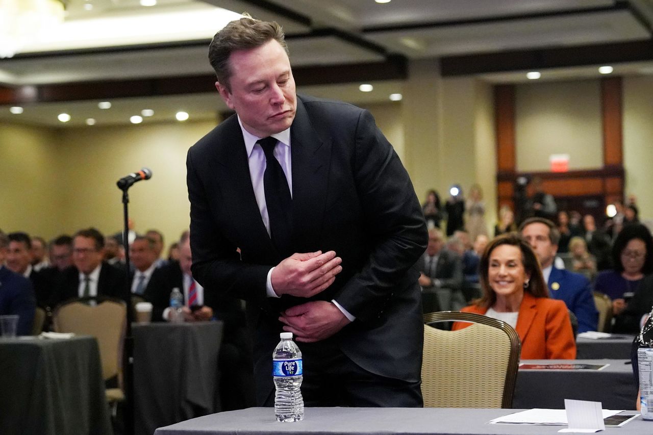 Elon Musk arrives to a House Republicans Conference meeting at the Hyatt Regency on Capitol Hill on November 13 in Washington, DC.