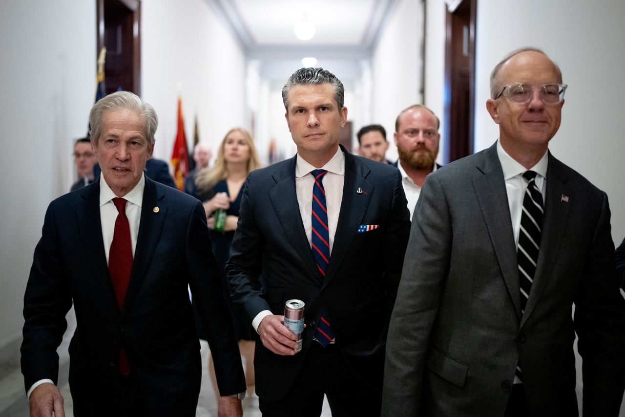 President-elect Donald Trump's nominee to be Secretary of Defense Pete Hegseth leaves a meeting with Sen. Tommy Tuberville on Capitol Hill on December 2, in Washington, DC. 