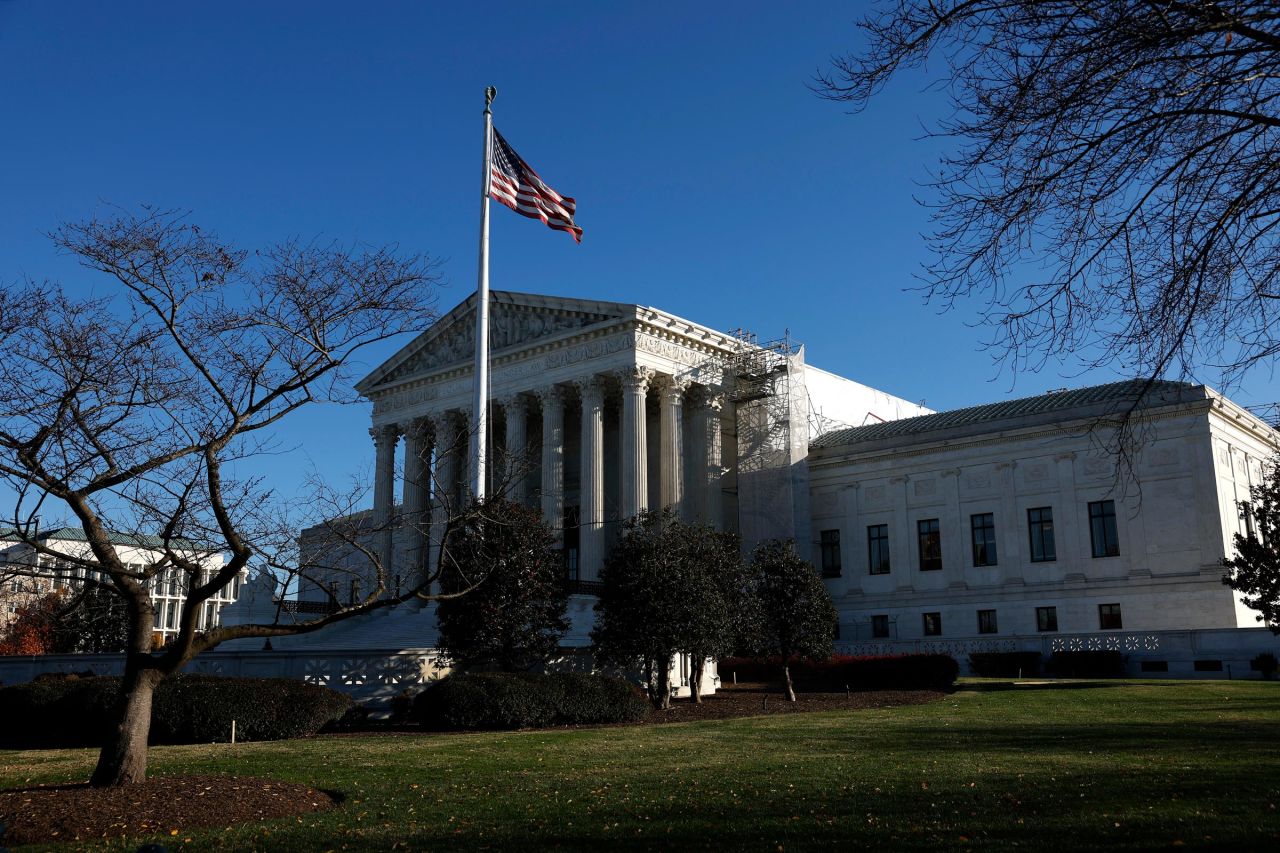 The US Supreme Court Building is seen on December 3, in Washington, DC. 