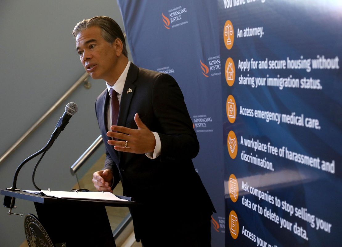 California Attorney General Rob Bonta briefed reporters on California's immigration guidance on Dec. 17 at the offices of the Asian American Association for the Advancement of Justice in Los Angeles. 