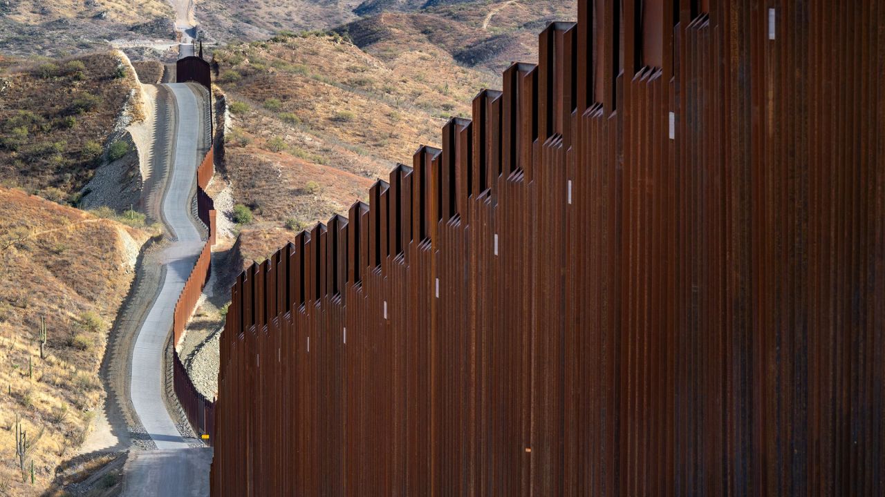 A section of border fencing is seen on January 3, 2025 in Ruby, Arizona. 