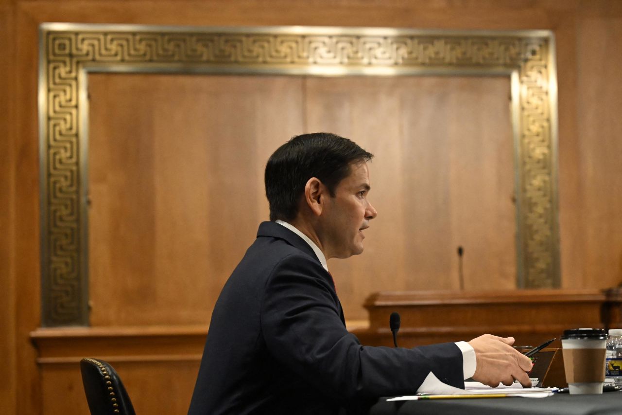 Sen. Marco Rubio testifies before a Senate Foreign Relations Committee hearing on his nomination to be Secretary of State, on Capitol Hill in Washington, DC, on January 15, 2025. 