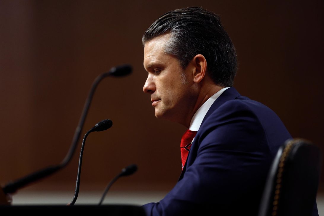 Pete Hegseth testifies during his Senate Armed Services confirmation hearing on Capitol Hill on January 14, in Washington, DC. 
