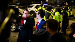 Paul Ingrassia, White House Liaison to the Justice Department, left, outside of the DC Central Detention Facility on January 20, in Washington, DC. 