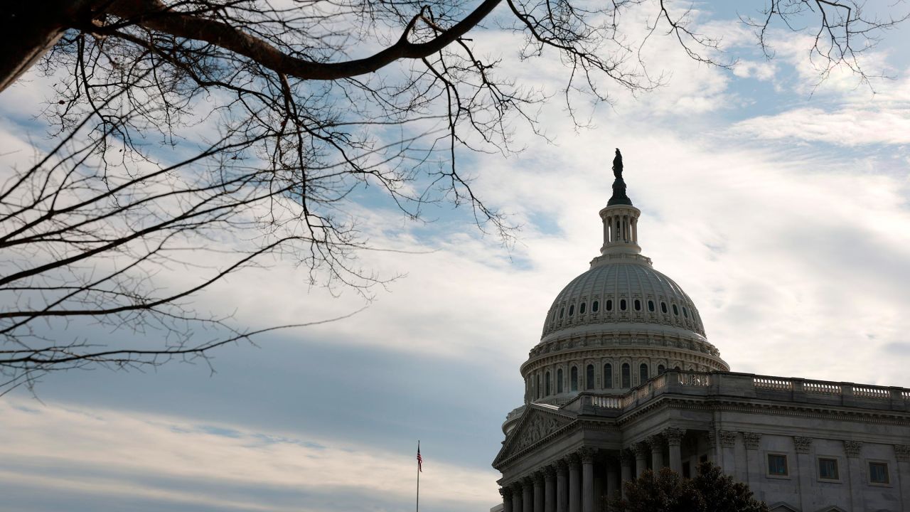 A view of the US Capitol Building on February 18, in Washington, DC. 