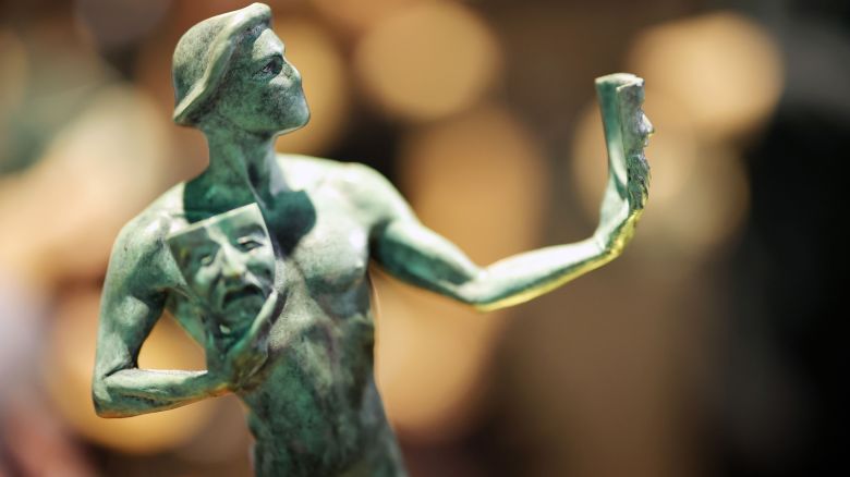 The Actor statue is seen during the 31st Annual Screen Actors Guild Awards Media Preview and Menu Reveal at Shrine Auditorium and Expo Hall on February 20, 2025 in Los Angeles, California.