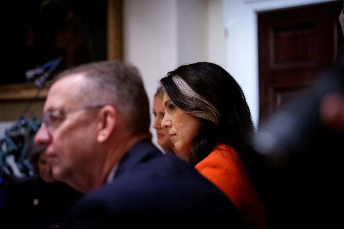 Director of National Intelligence Tulsi Gabbard attends a Cabinet meeting at the White House on February 26, in Washington, DC. 