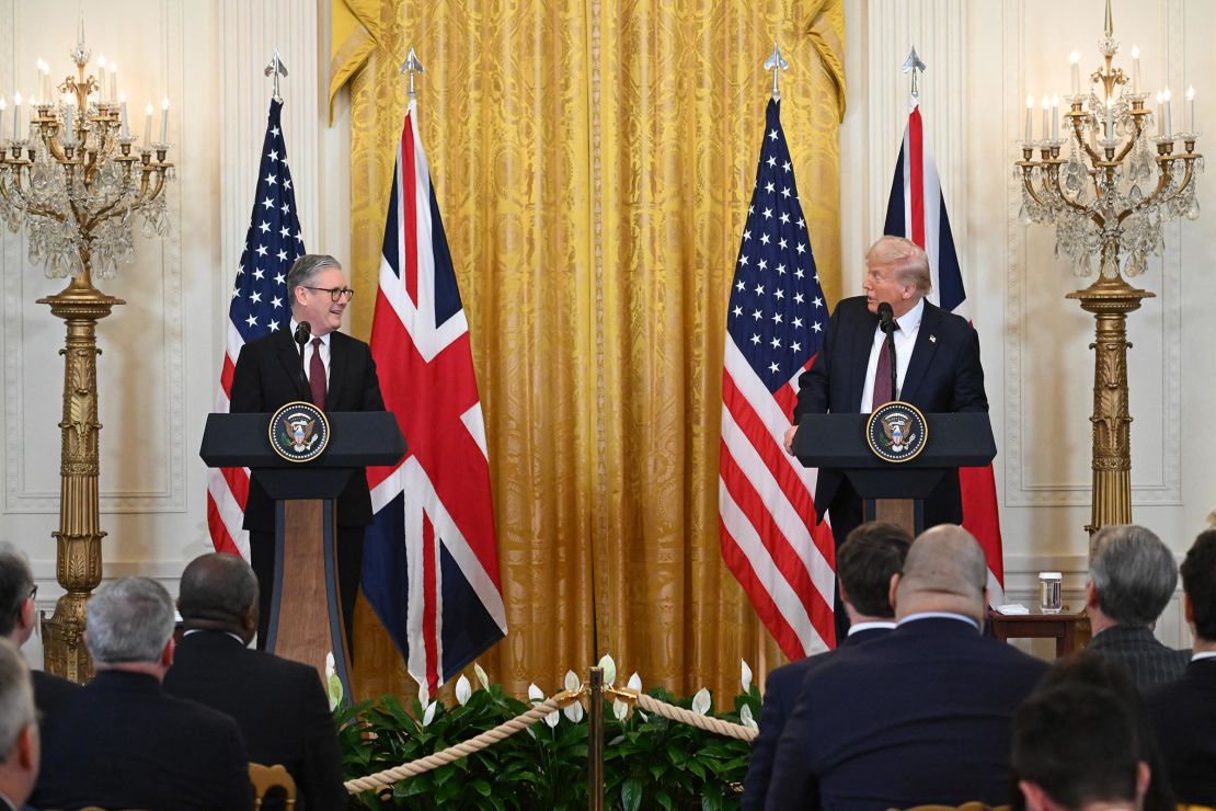 President Donald Trump holds a bilateral meeting with British Prime Minister Keir Starmer in the White House in Washington, DC, on February 27. 