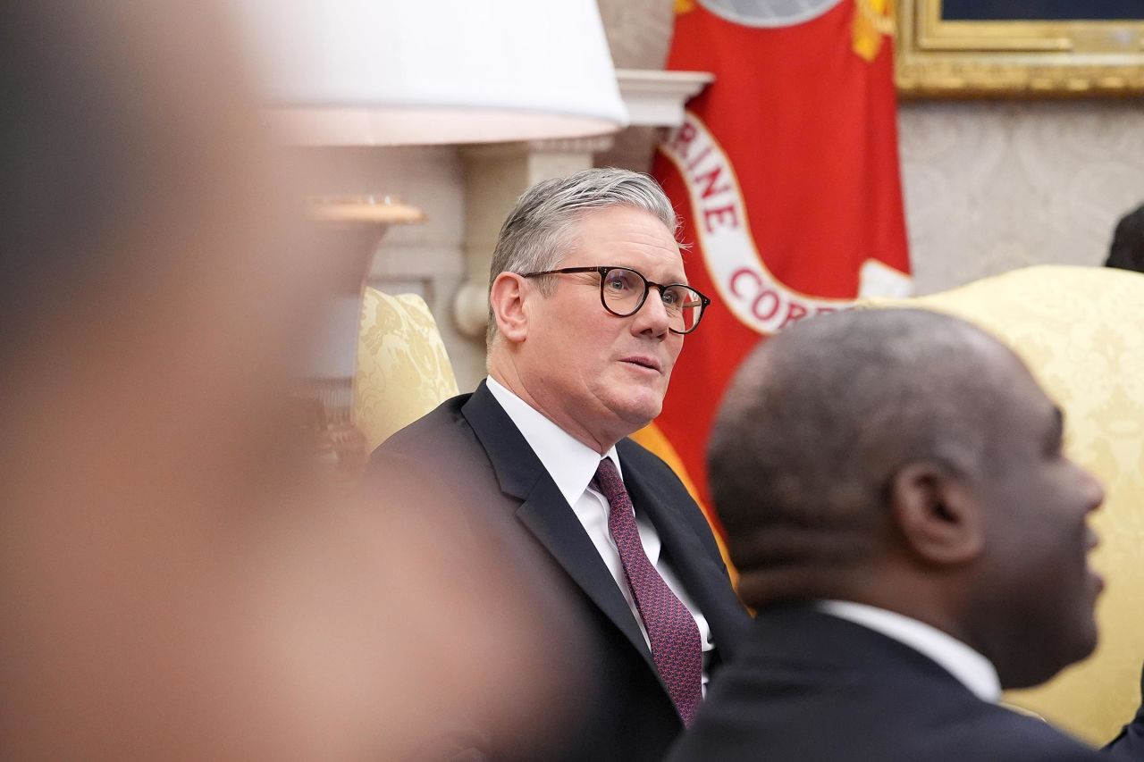 British Prime Minister Keir Starmer meets with President Donald Trump in the Oval Office at the White House on February 27, in Washington, DC.