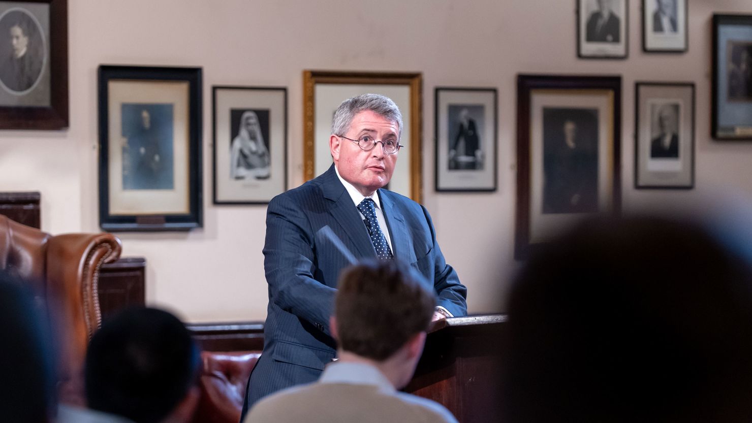 Leonard Leo speaks at The Cambridge Union on March 11 in Cambridge, Cambridgeshire.