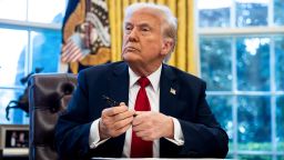 President Donald Trump in the Oval Office of the White House in Washington, DC, on Wednesday, March 26.