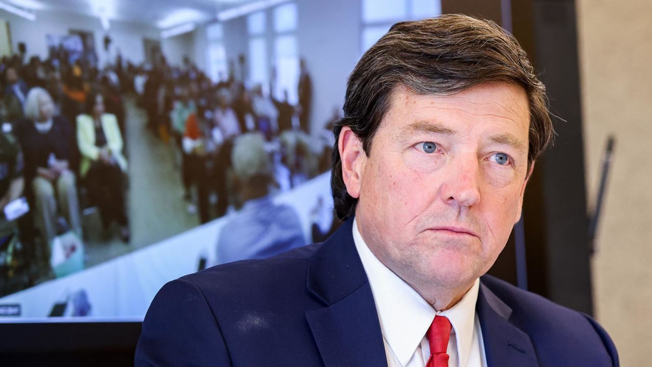 Interim United States Attorney for the District of Columbia Edward Martin during an Anacostia Coordinating Council monthly meeting at Martha's Table in Washington, DC, on March 25.